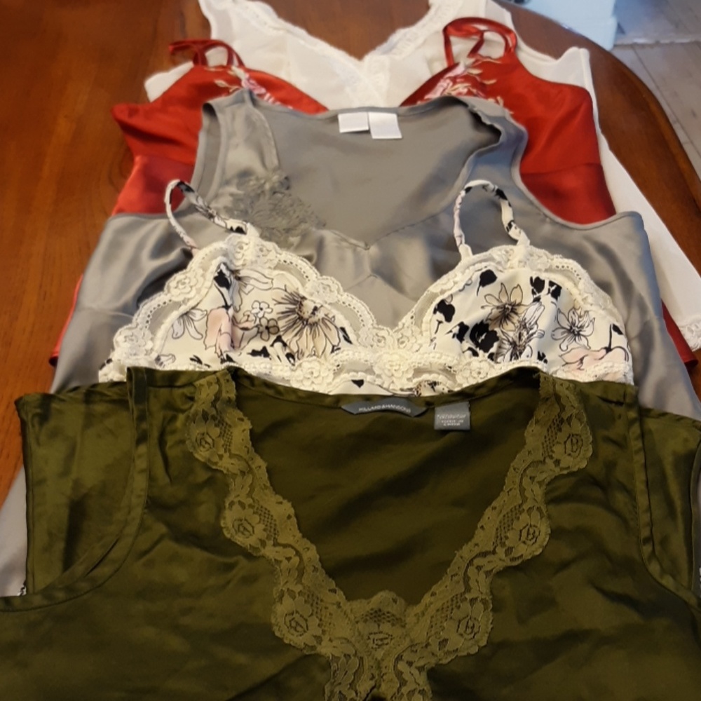 Five separate night tops